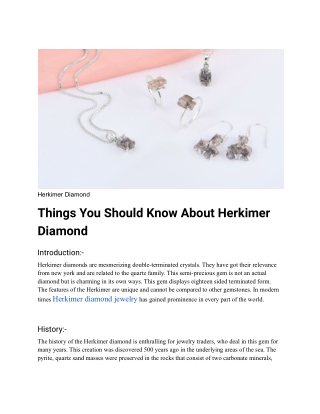 Things You Should Know About Herkimer Diamond