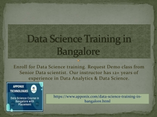 Data Science Training in Bangalore