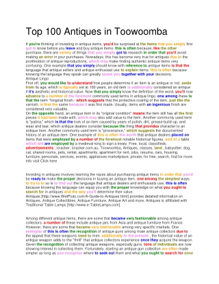 Top 100 Antiques in Toowoomba (1)