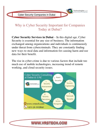 Why is Cyber Security Important for Companies Today at Dubai?