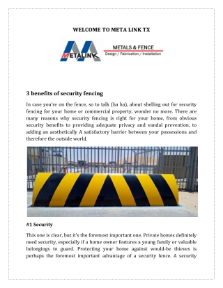 3 benefits of security fencing - automatic gate installation