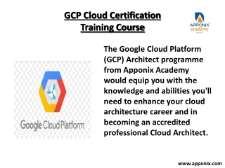 GCP certification course