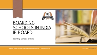 Top  IB Board 10 Boarding Schools in India with less fees