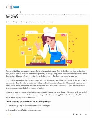 PixelCrayons Creates Chef Ex: A Social Integration Platform for Chefs