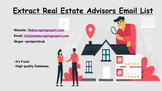 Extract Real Estate Advisors Email List