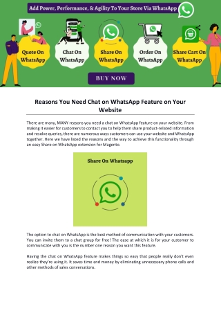 Reasons You Need Chat on WhatsApp Feature on Your Website