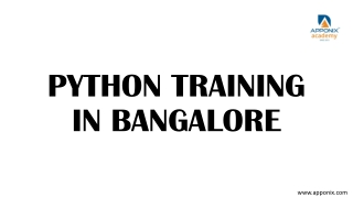 PYTHON TRAINING IN BANGALORE BY APPONIX