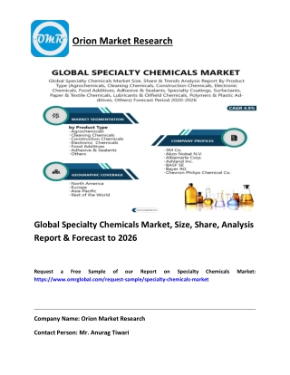 Global Specialty Chemicals Market