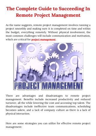 The Complete Guide to Succeeding In Remote Project Management