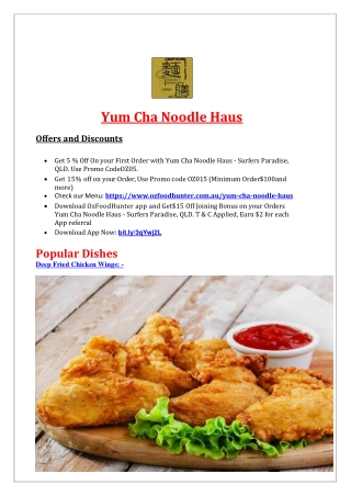 5% Off - Yum Cha Noodle Haus Menu Surfers Paradise, QLD