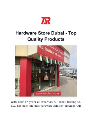 Hardware Store Dubai - Top Quality Products