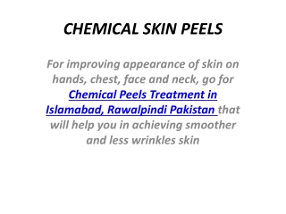 CHEMICAL SKIN PEELS 776