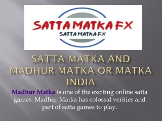 satta matka picking one of the best gaming sites