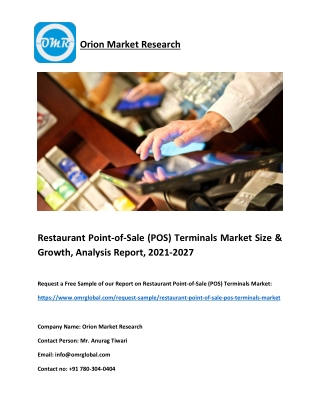Restaurant Point-of-Sale (POS) Terminals Market Size & Growth, Analysis to 2027