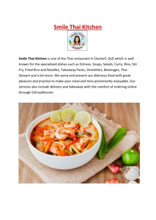 5% Off - Smile Thai Kitchen Restaurant Clontarf, QLD.