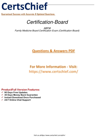 ABFM Fundamentals for Exam Preparation Material