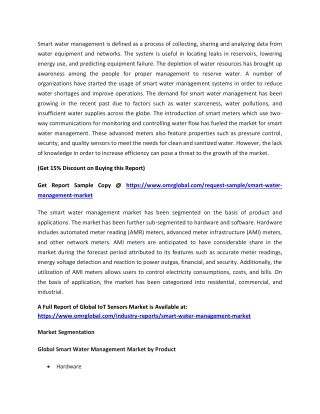 Smart Water Management Market