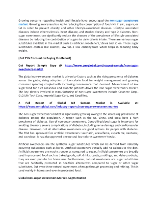 Non-Sugar Sweeteners Market