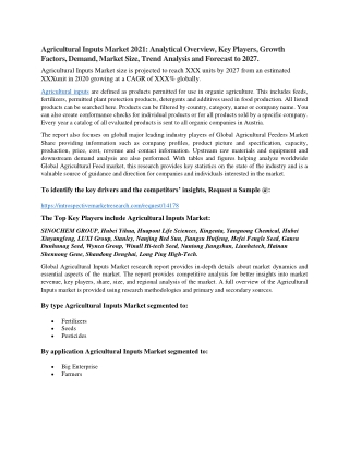 Agricultural Inputs Market