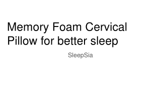Memory Foam Cervical Pillow for better sleep