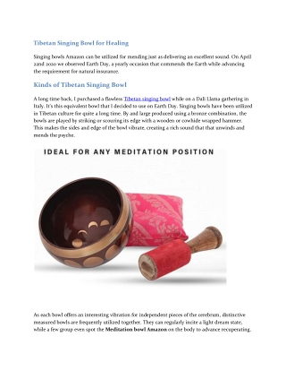 What are the benefits of Tibetan singing bowl