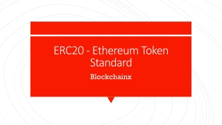 Erc20 token Development company - Blockchainx