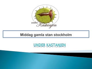 Middag gamla stan stockholm