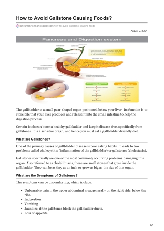 How to Avoid Gallstone Causing Foods