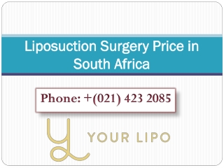 Liposuction Surgery Price in South Africa