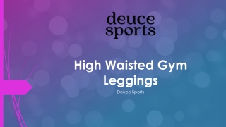 High Waisted Gym Leggings