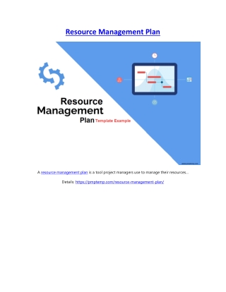 Resource Management Plan
