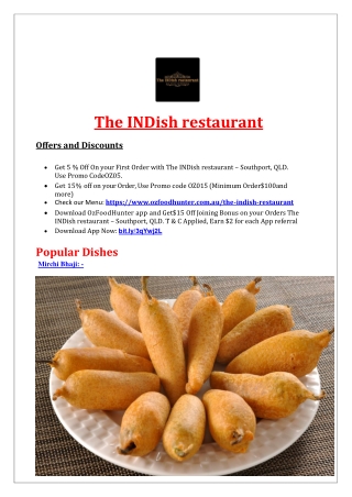 5% Off - The INDish restaurant Southport Menu, QLD