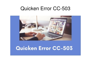 Quicken Error CC-503