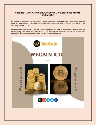 Purchase a Digital Currency - WeGain ICO