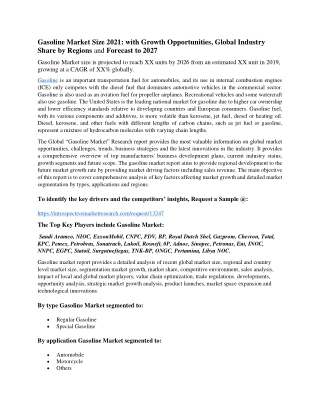 Gasoline Market Size 2021