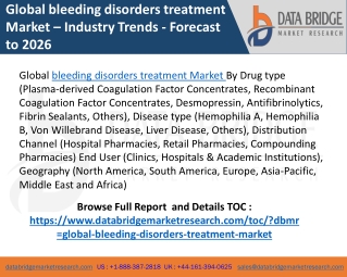 bleeding disorders treatment Market