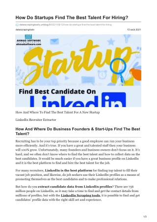 How Do Startups Find The Best Talent For Hiring?
