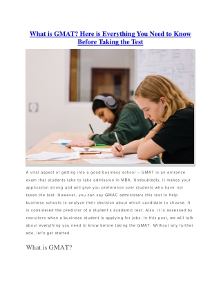 What is GMAT