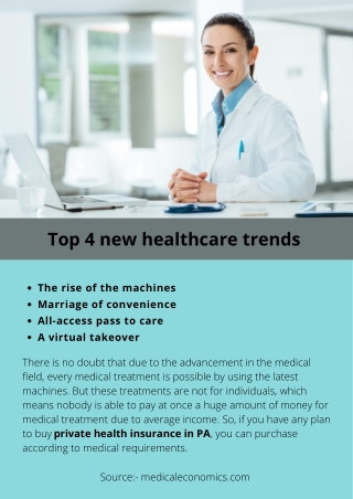 Top 4 new healthcare trends