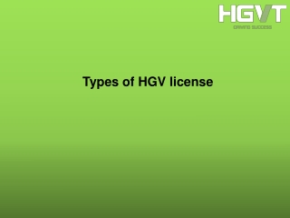 Types of HGV license