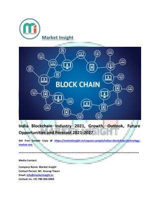 India Blockchain Industry Growth, Trends, Analysis and Forecast 2021-2027