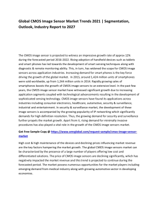 Global CMOS Image Sensor Market Trends 2021