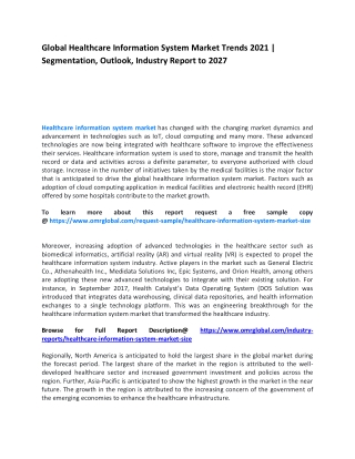 Global Healthcare Information System Market Trends 2021