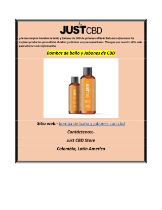 Bombas de baño y Jabones de CBD