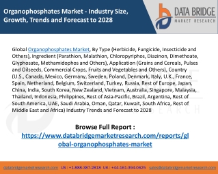 Organophosphates Market Report 2021 Market Size by Key Players, Types