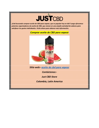 Comprar aceite de CBD para vapear