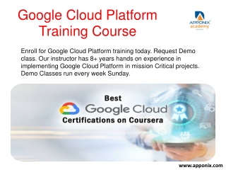 Google Cloud Platform GCP Certification Training Course