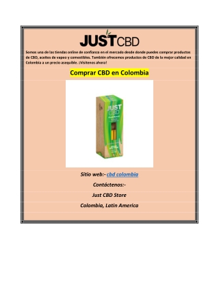 Comprar CBD en Colombia