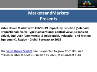 Valve Driver Market by Function, Type, End-User , Global Forecast to 2025