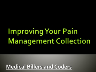 Improving Your Pain Management Collection